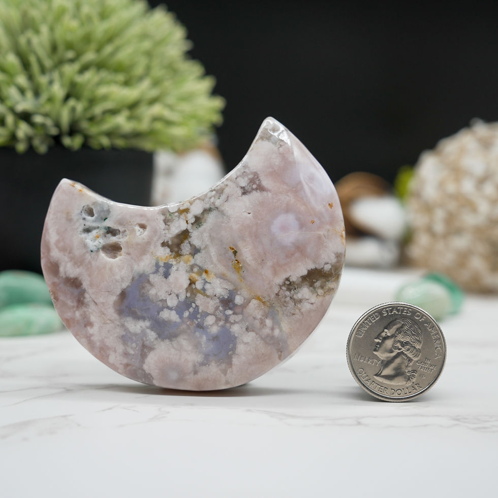 Miniatura: Pink Amethyst Moon Crystal Carving Spiritual Healing Decor Gift Pink Moon Rocks