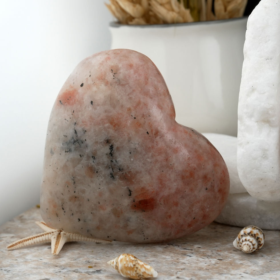 Miniatura: Sunstone Heart Crystal Collection Decor Energy Protection Stone Love Altar Decor