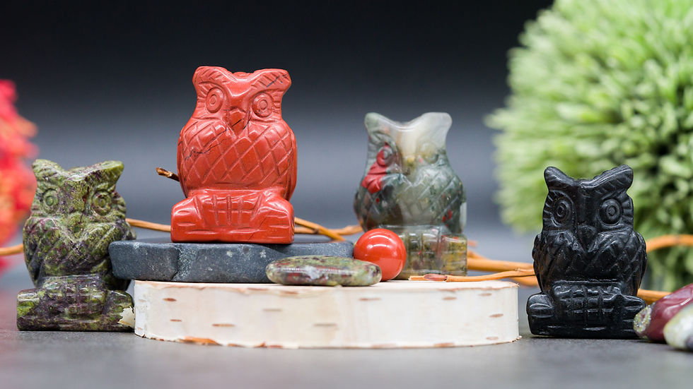 Miniatura: Assorted Crystal Owl Figurine Carving