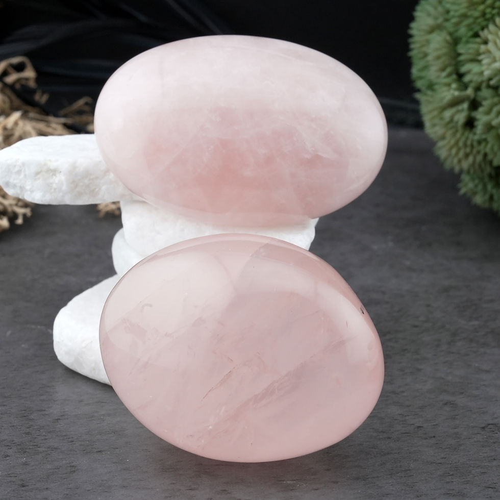 Thumbnail: Rose Quartz Unique Shape Palm Stone Crystal Gift Healing Decor Spiritual Stone