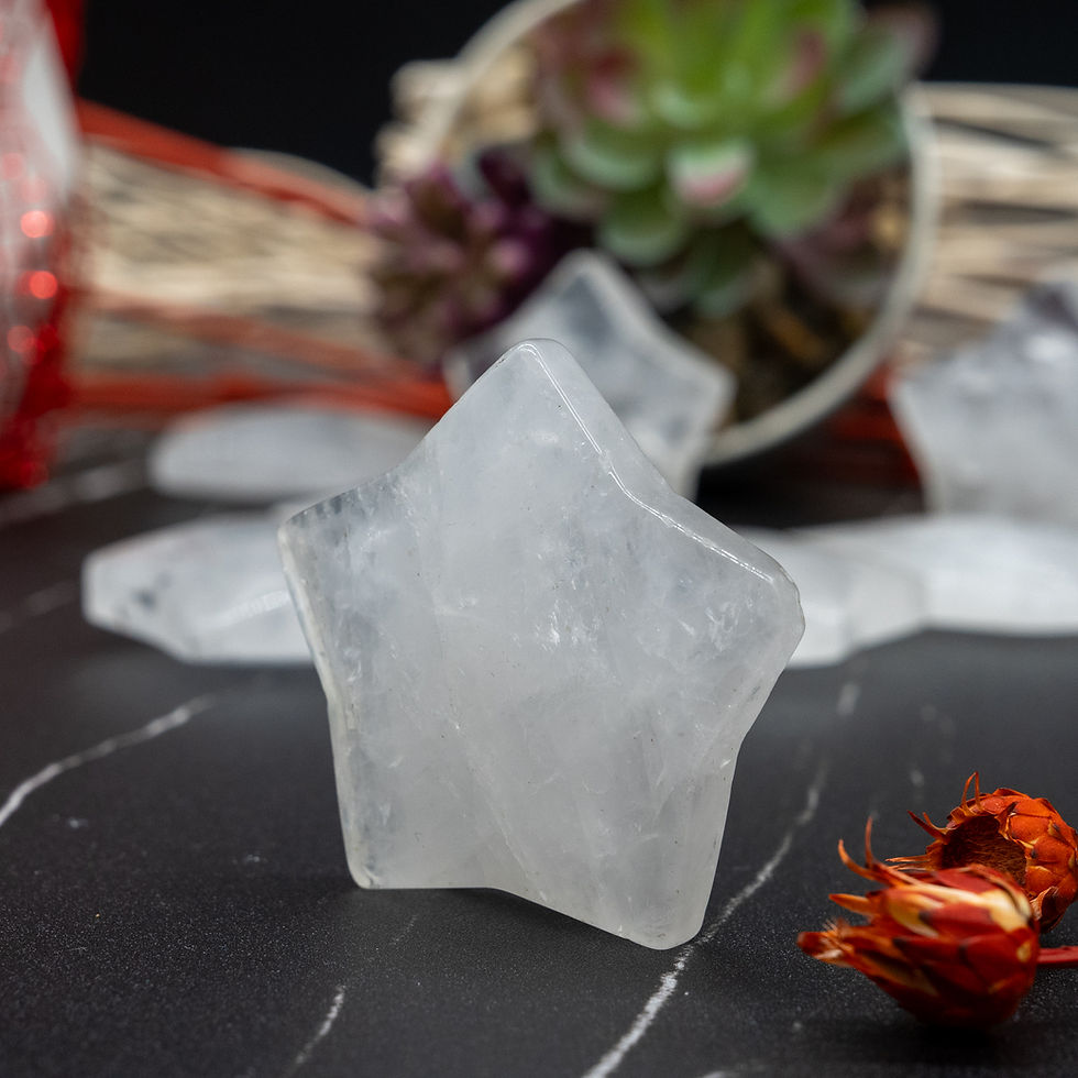 Miniatura: Clear Quartz Crystal Star Carving Spiritual Healing Protection Gemstone Decor