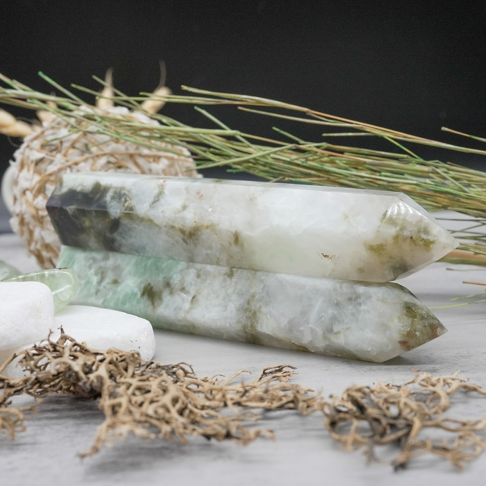 Miniatura: Green Tourmaline Tower Crystal Healing Decor Spiritual Protection Energy Gift
