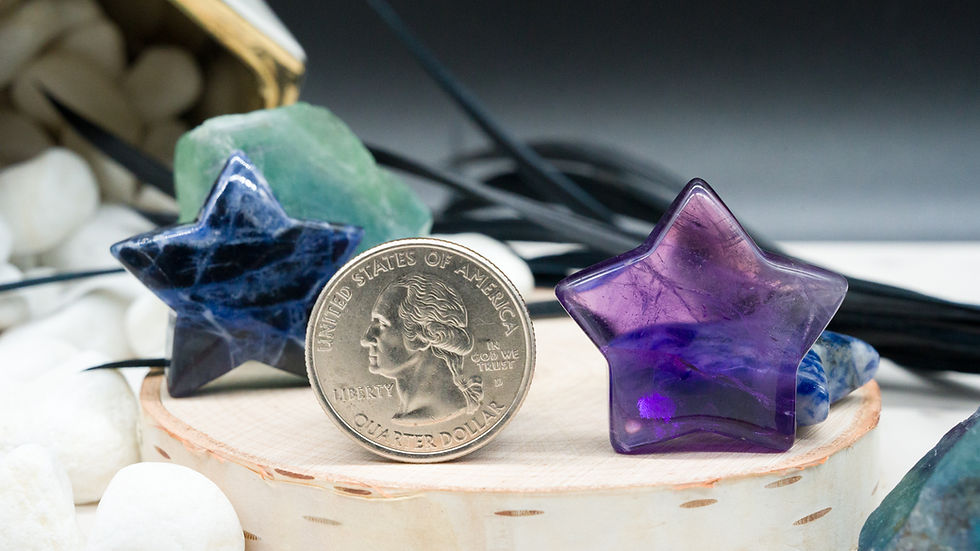 Miniatura: 1.5" Purple Amethyst Crystal Star