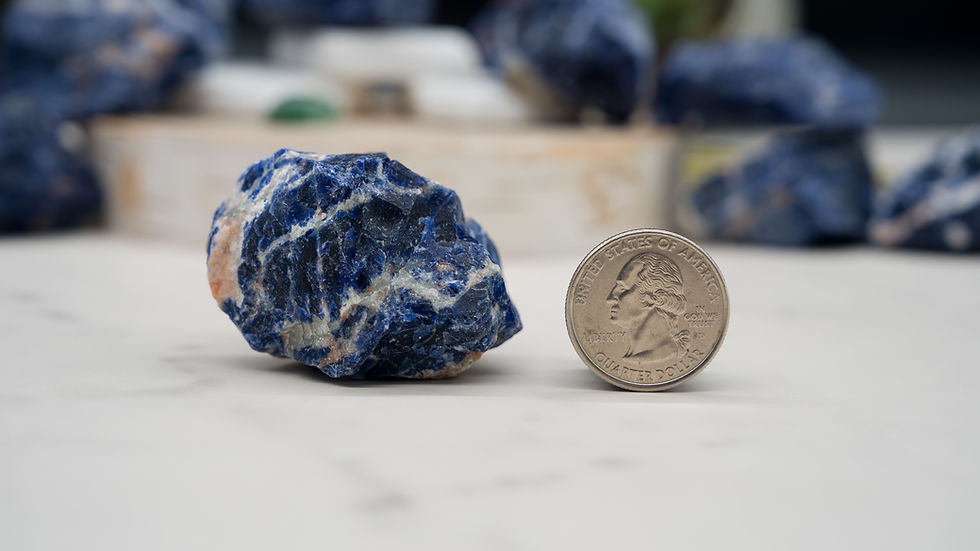 Thumbnail: Sodalite Crystal Natural Raw Specimen Decor Spiritual Self Care Meditation Stone