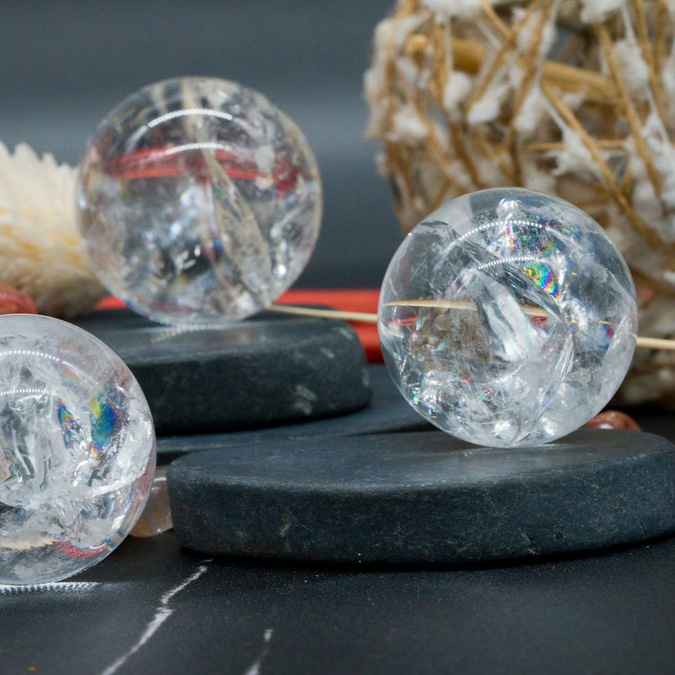 Thumbnail: Rainbow Clear Quartz Crystal Sphere Spiritual Healing Crackle Quartz Ball