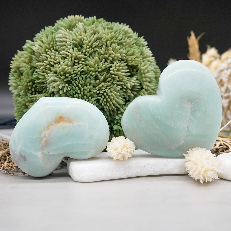 Miniatura: Caribbean Calcite Heart Crystal Decor Gift Healing Stone Spiritual Energy Piece