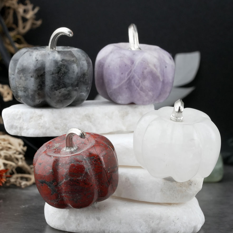 Miniatura: Mini Crystal Carving Pumpkin Seasonal Halloween Decor Tray Harvest Fall Decor