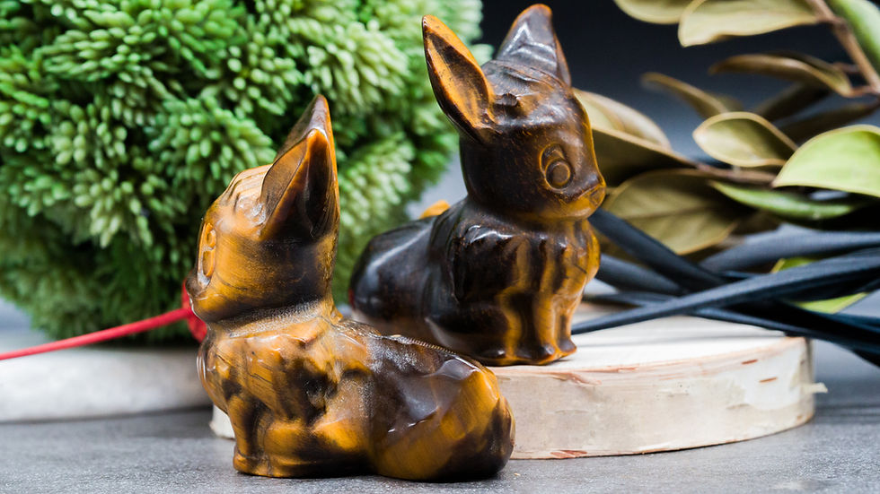 Miniatura: Gold  Yellow Tiger's Eye Eevie Pokemon Carving Anime Fanart Figurine