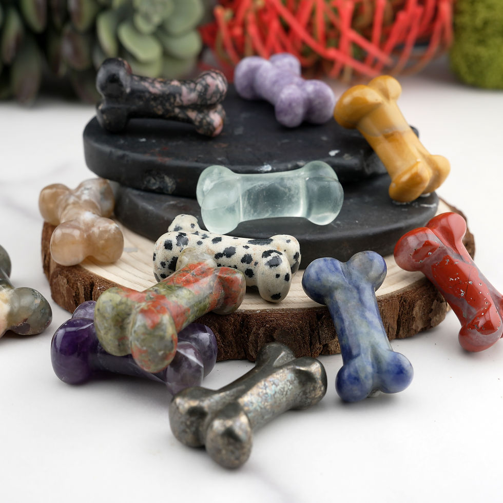 Miniatura: Natural Crystal Mini Bone Carving Figurine Spiritual Healing Protection Gemstone