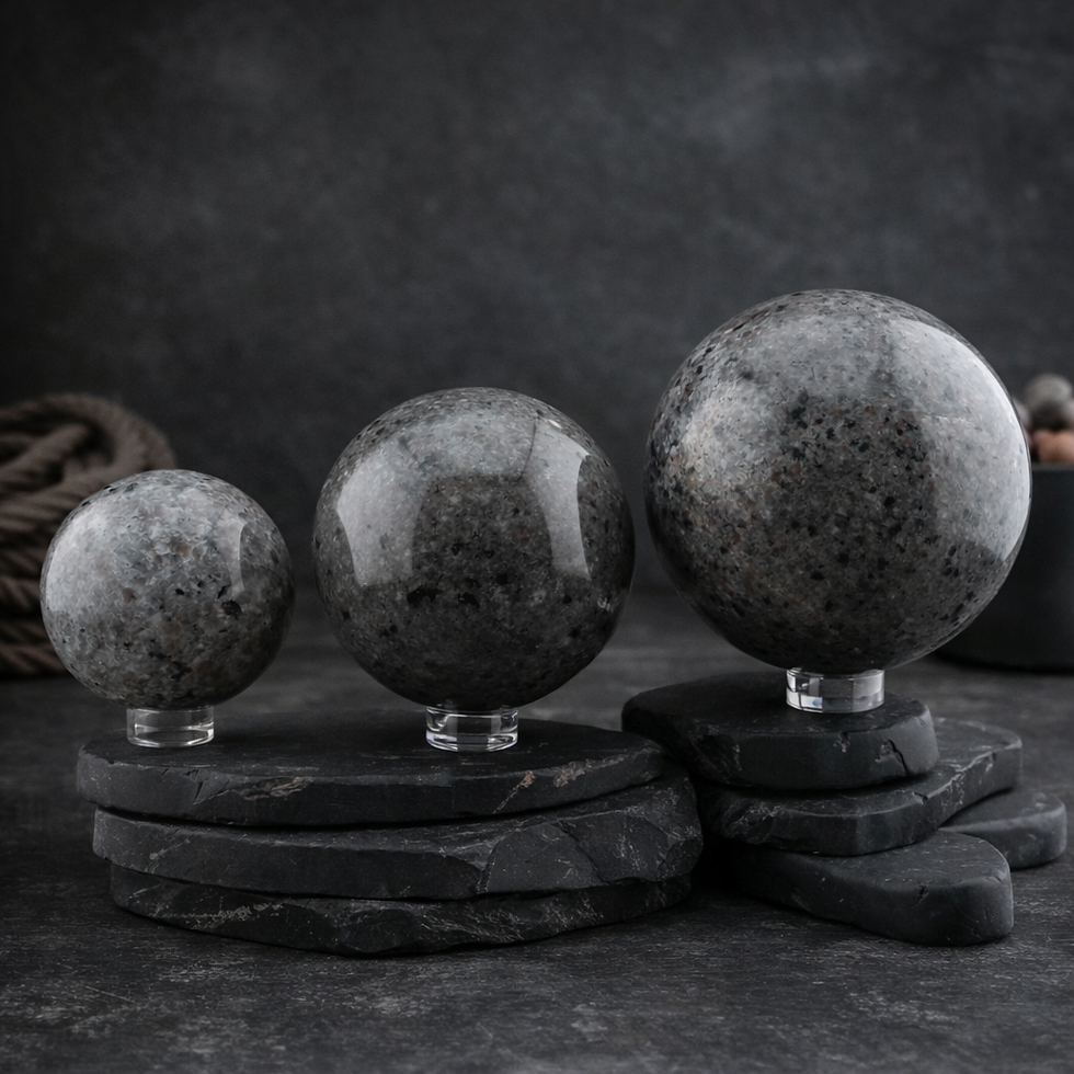Thumbnail: Yooperlite Crystal Sphere UV Reactive Stone Ball Blacklight Halloween Crystals