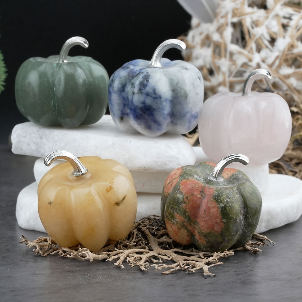 Miniatura: Mini Crystal Carving Pumpkin Seasonal Halloween Decor Tray Harvest Fall Decor