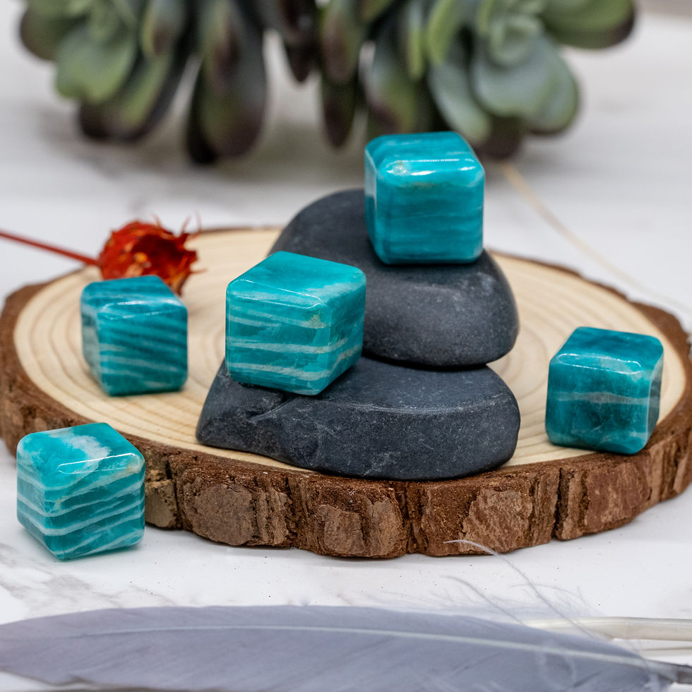 Miniatura: Amazonite Cube Crystal Decor Gift Spiritual Harmony Stone Energy Meditation Gift