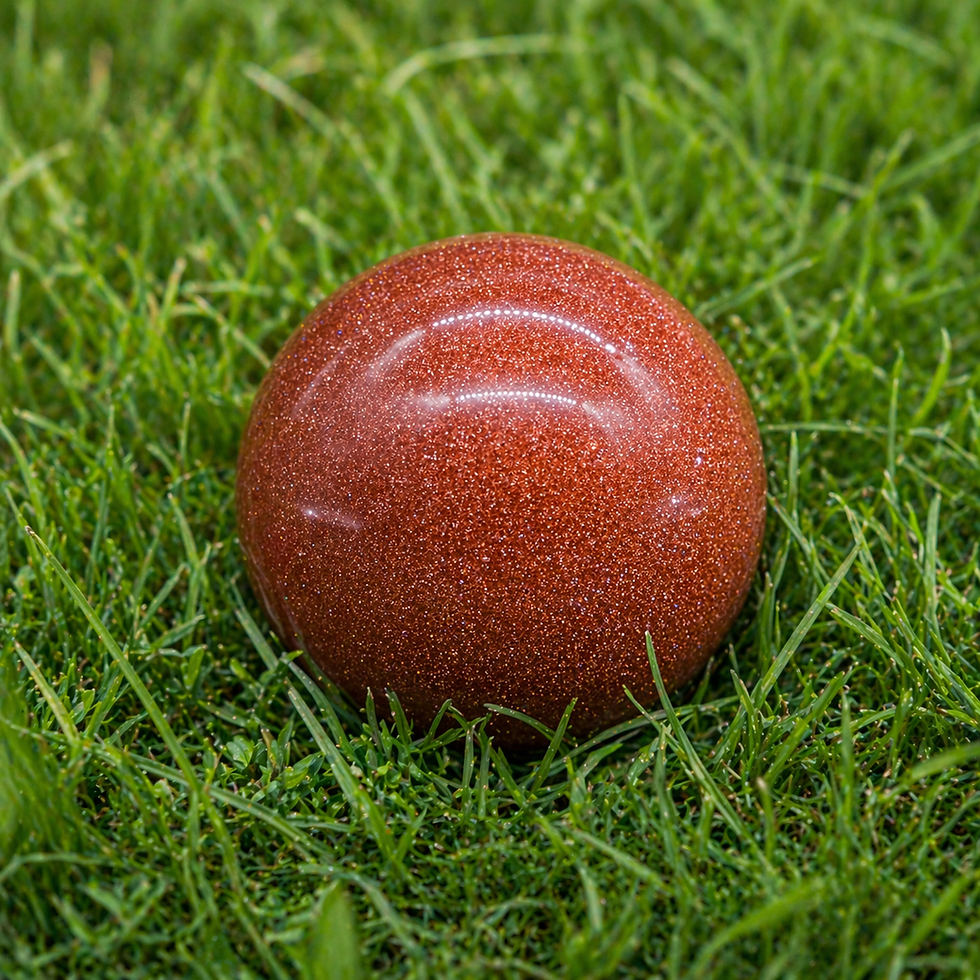Miniatura: Gold Sandstone Sphere Crystal Decor Spiritual Energy Stone Home Altar Goldstone