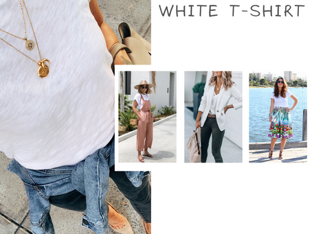 4 WAYS TO WEAR A BASIC WHITE T-SHIRT