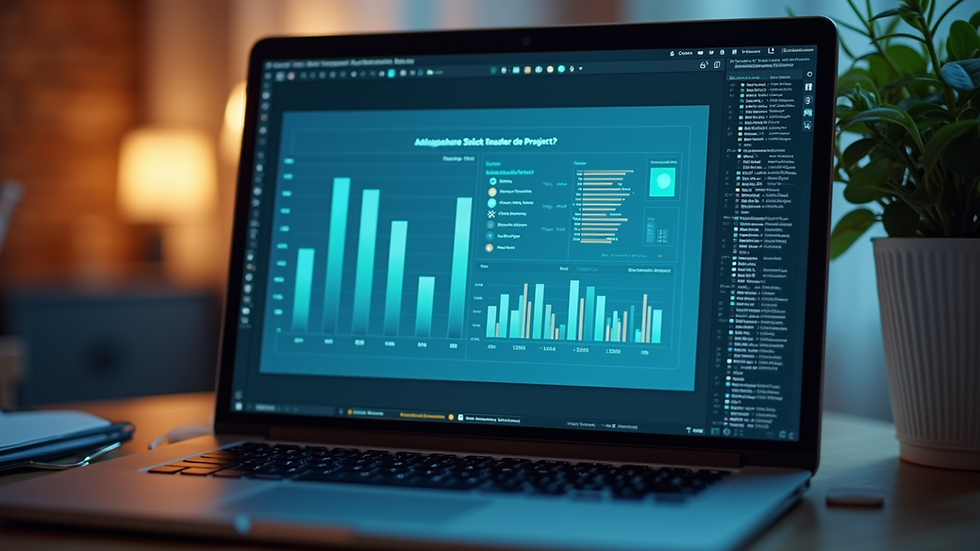 Eye-level view of a laptop screen showing a UI design software interface