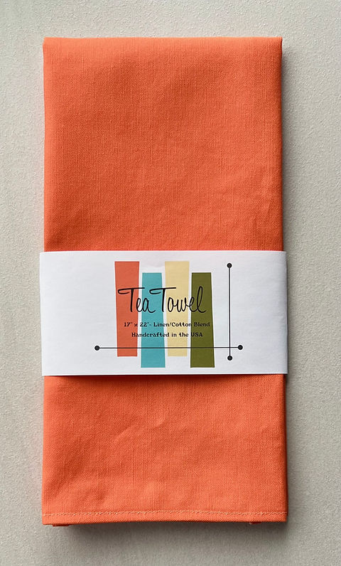MCM Tea Towel MCM Orange Ibsy and Rose Design