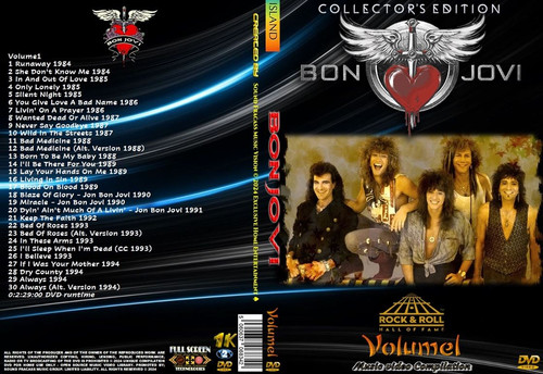 Bon Jovi Music Video Compilation DVD Volume1 Collector's Edition