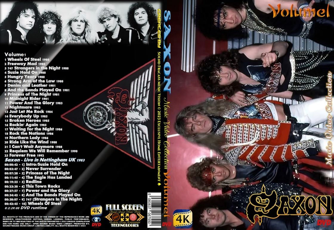 Saxon Music Video Collection DVD Volume1