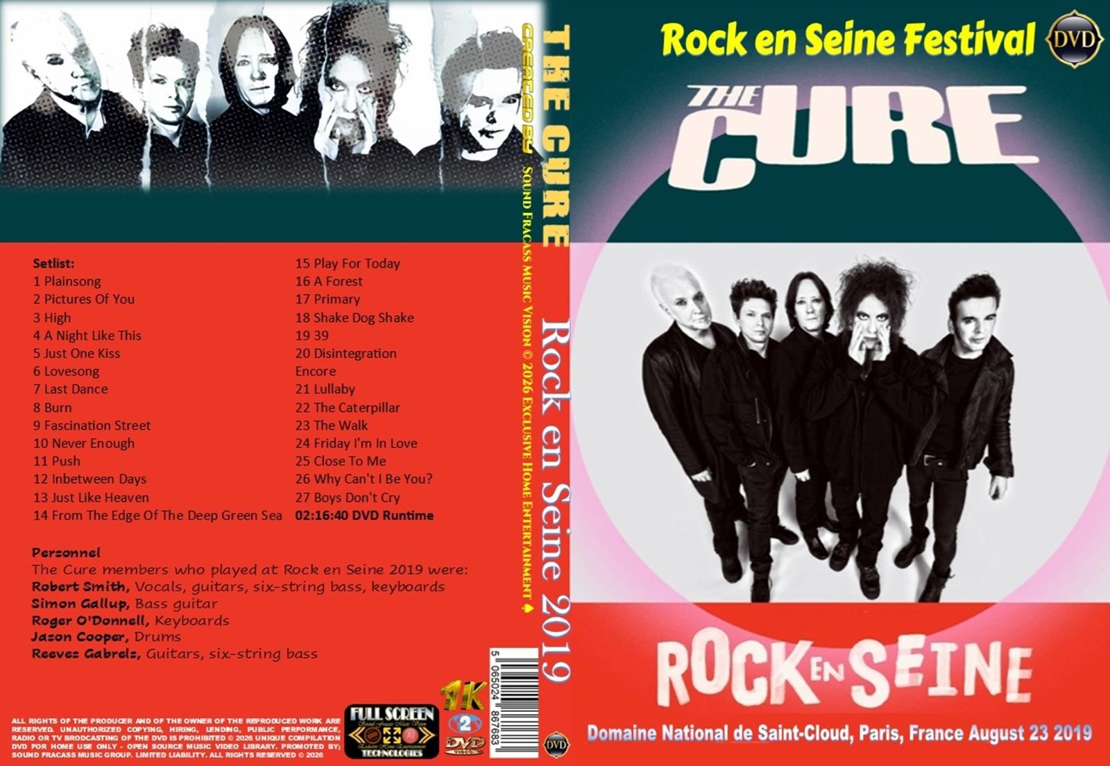 The Cure - Rock en Seine 2019 DVD