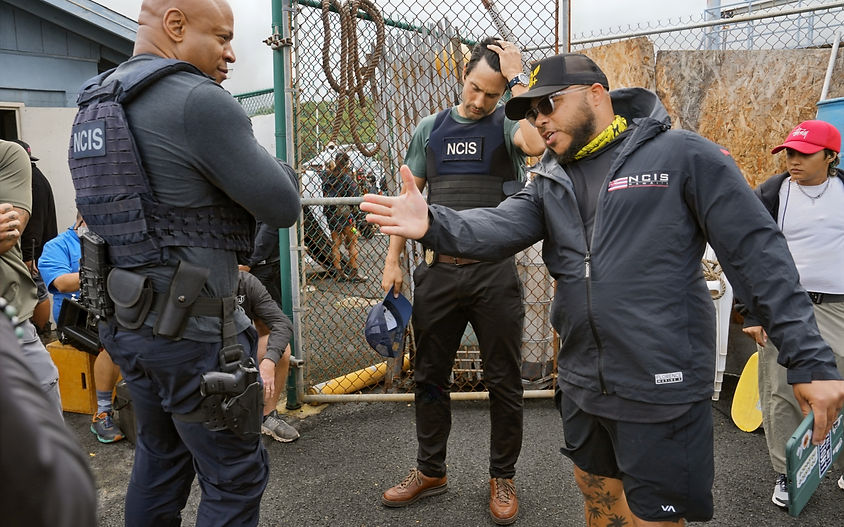 Sherman Shelton Jr. directing on NCIS: Hawaii Season 3