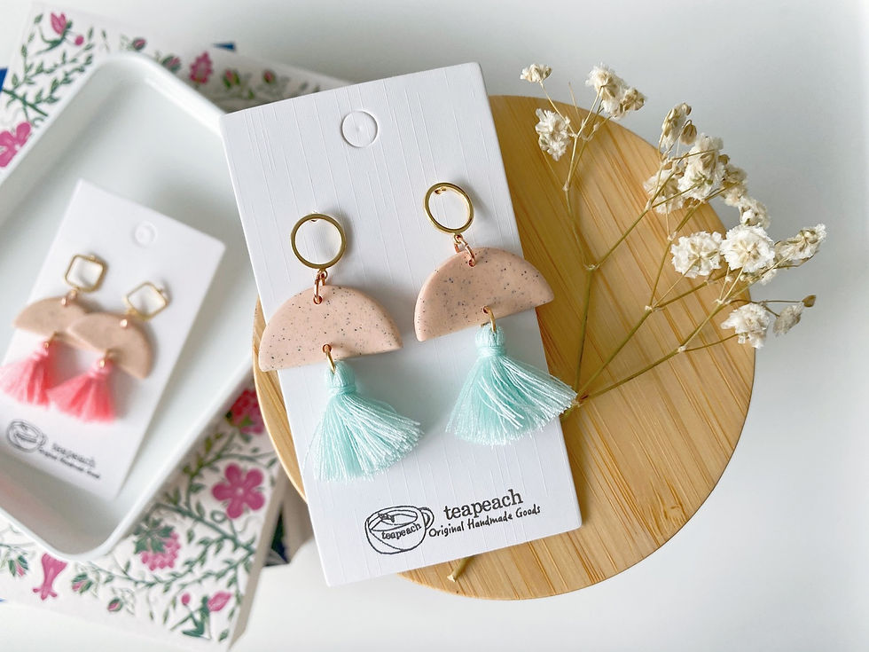 Thumbnail: Sandstone Tassel Dainty Hoop