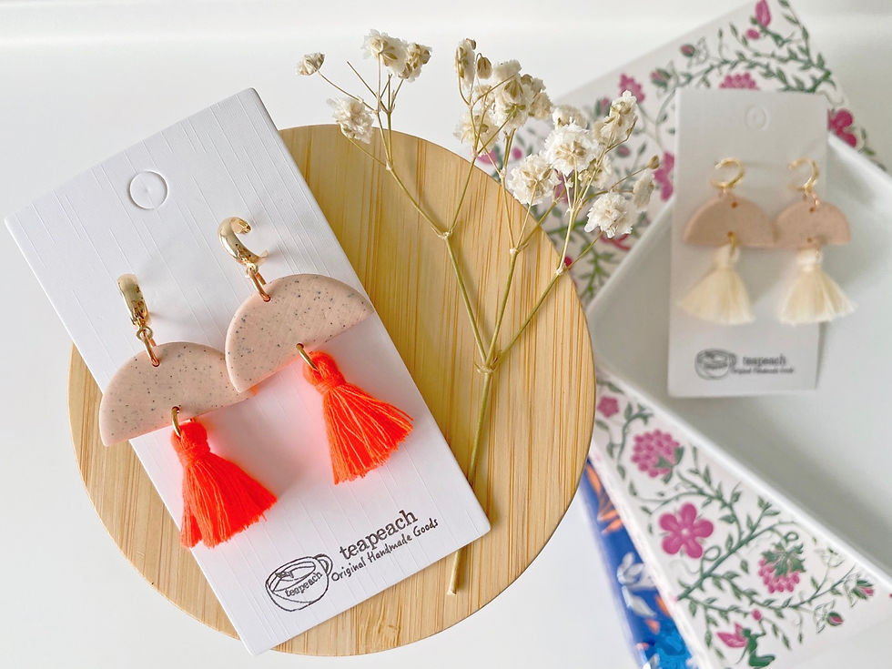 Thumbnail: Sandstone Tassel Dainty Hoop
