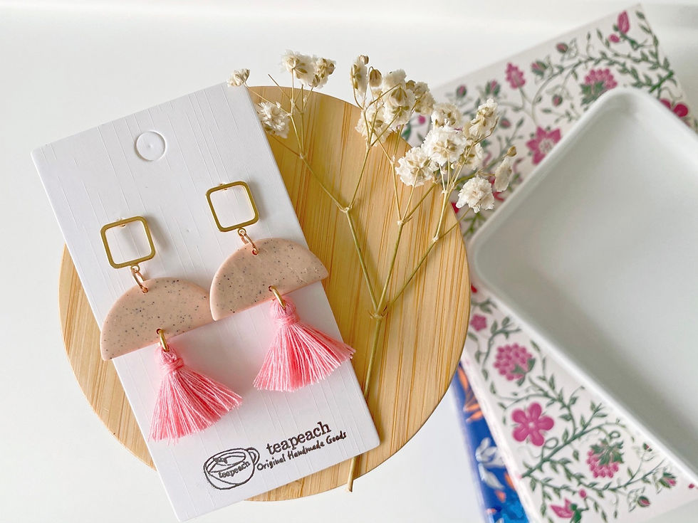 Thumbnail: Sandstone Tassel Dainty Hoop