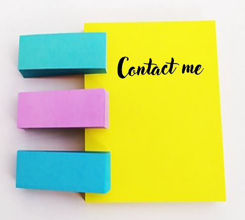 Post-it notes with "Contact Me" written on top.