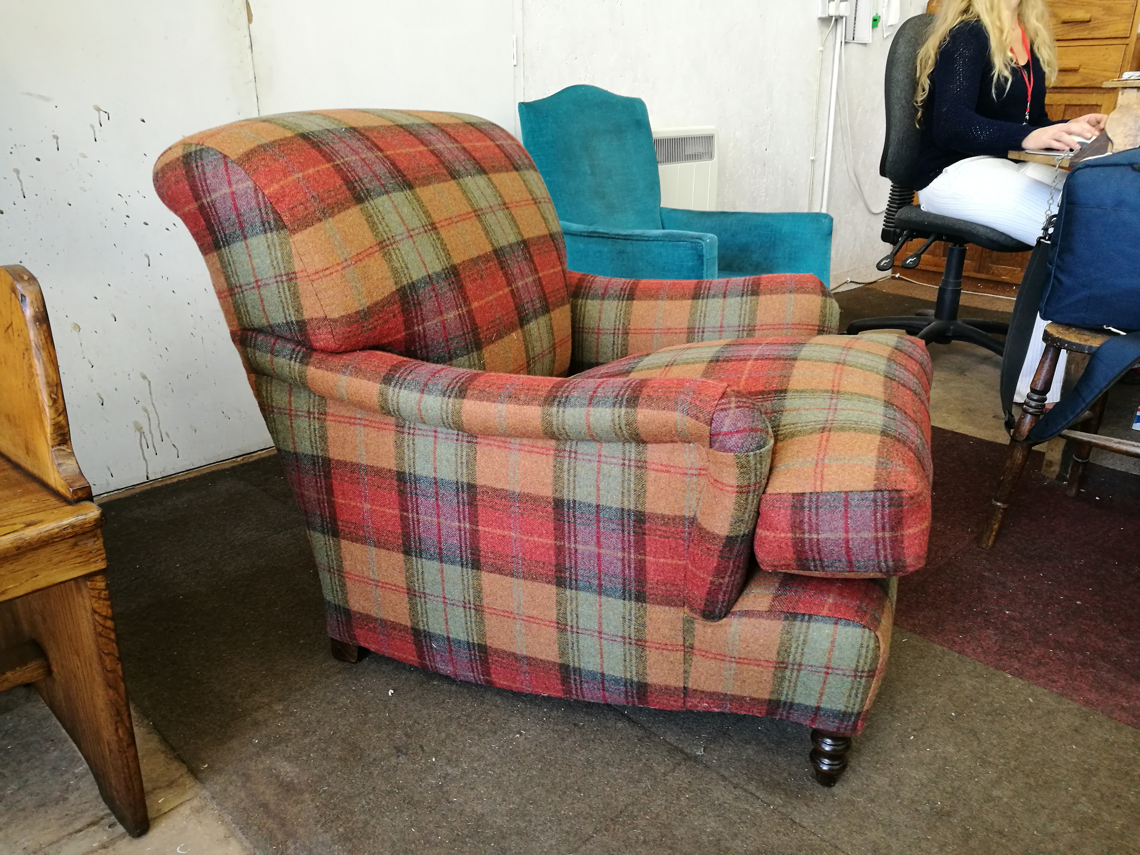 Tartan Check Armchair
