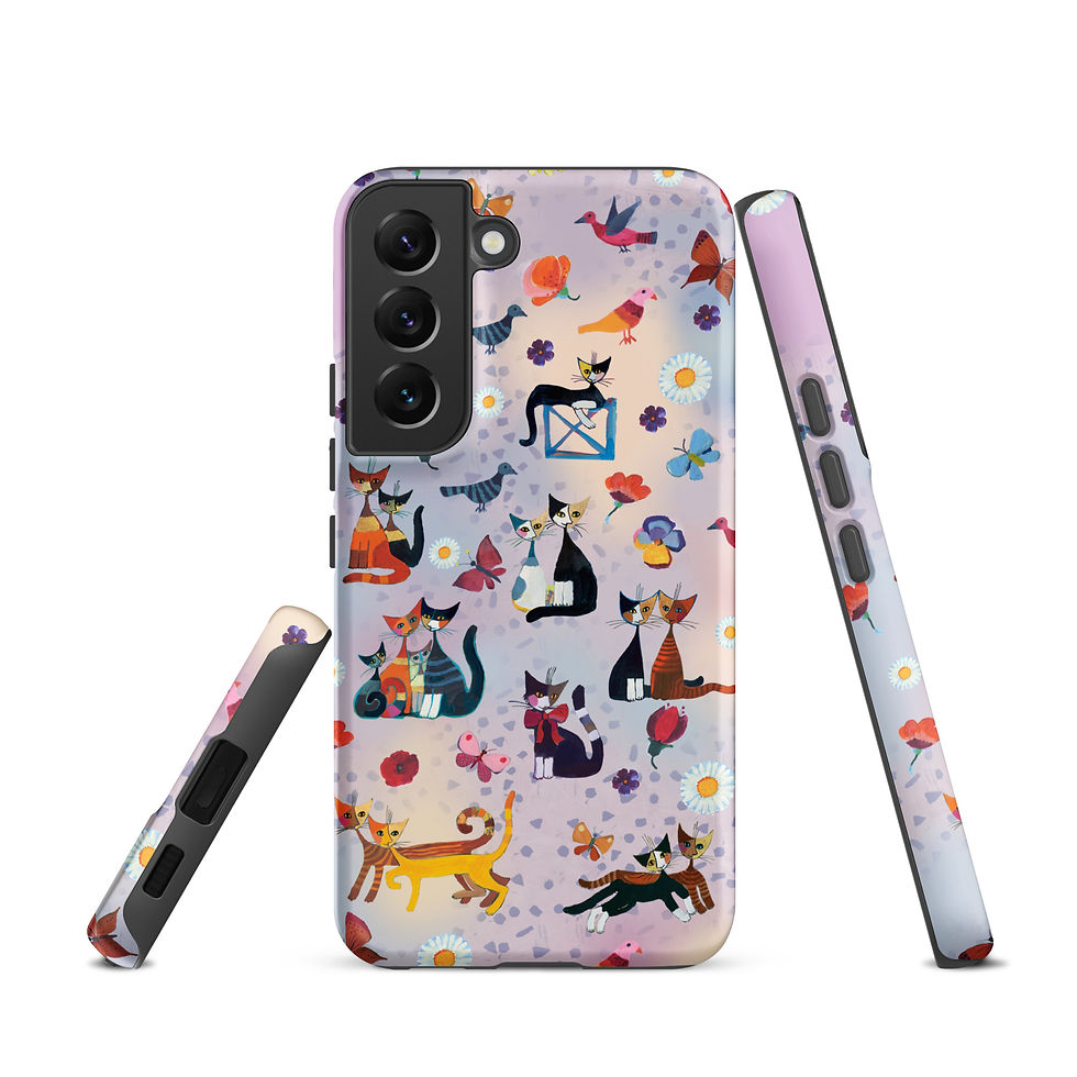 Thumbnail: "Cats and flowers" - Samsung case rigida/phone cover Rosina Wachtmeister