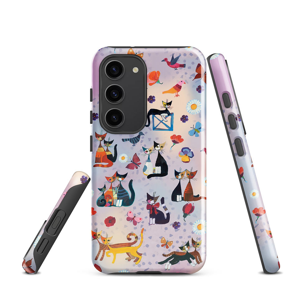Thumbnail: "Cats and flowers" - Samsung case rigida/phone cover Rosina Wachtmeister