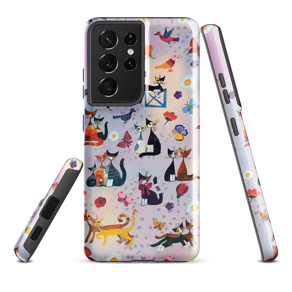 Thumbnail: "Cats and flowers" - Samsung case rigida/phone cover Rosina Wachtmeister