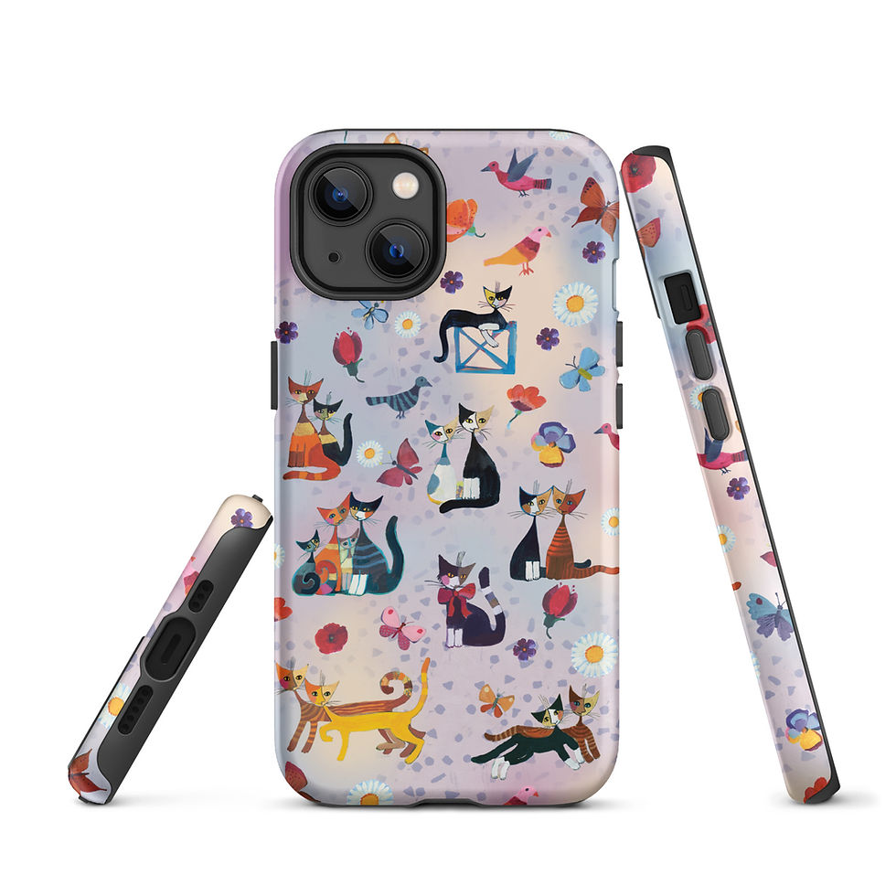 Thumbnail: "Cats and flowers" - iPhone case rigida/phone cover Rosina Wachtmeister
