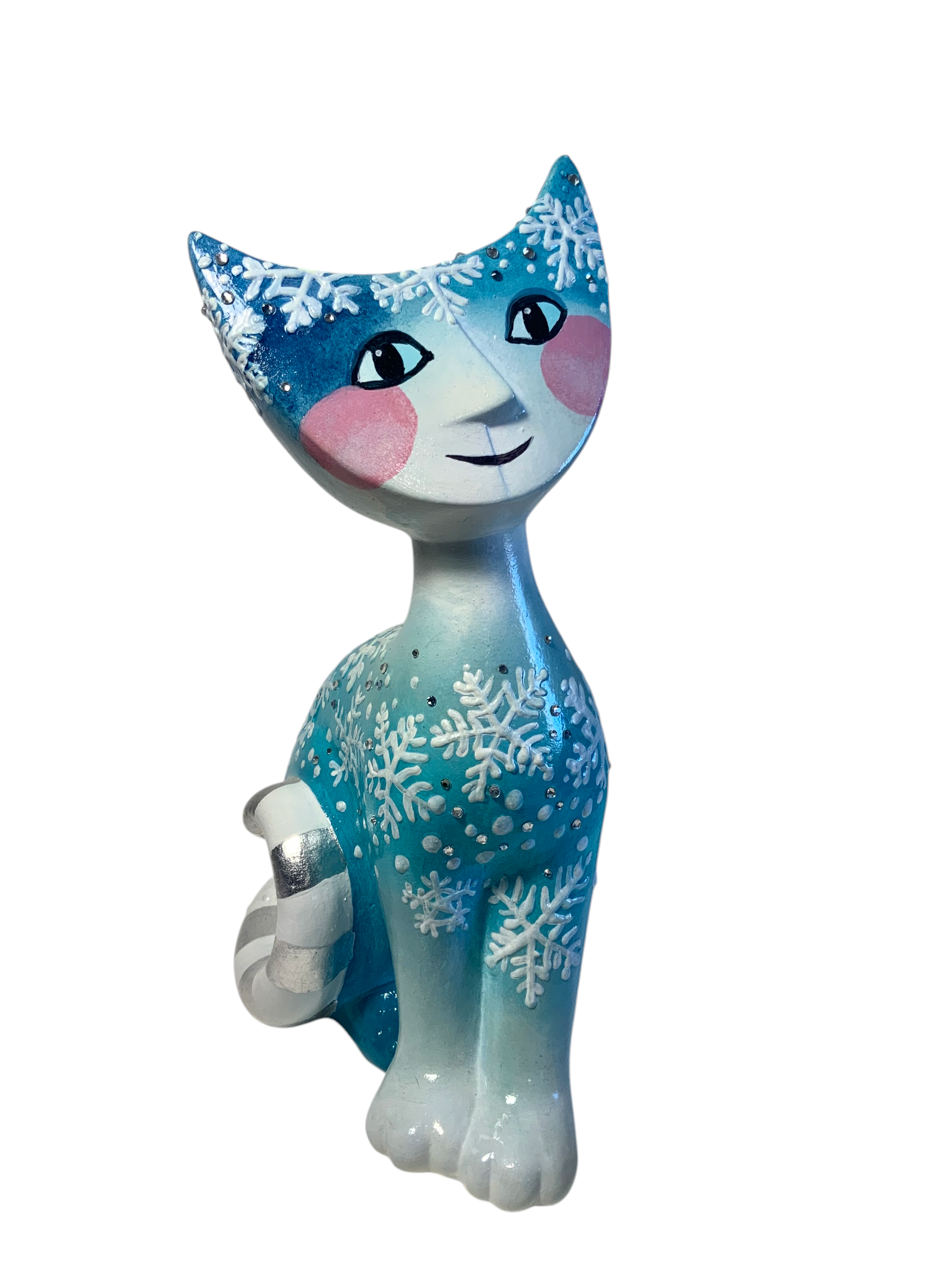 Gatto Inverno 2025 "Frosty" - Pezzo Unico con Swarovski - WachtmeisterLab