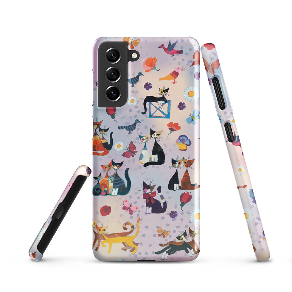 Miniatura: "Cats and flowers" - Samsung case sottile/phone cover Rosina Wachtmeister