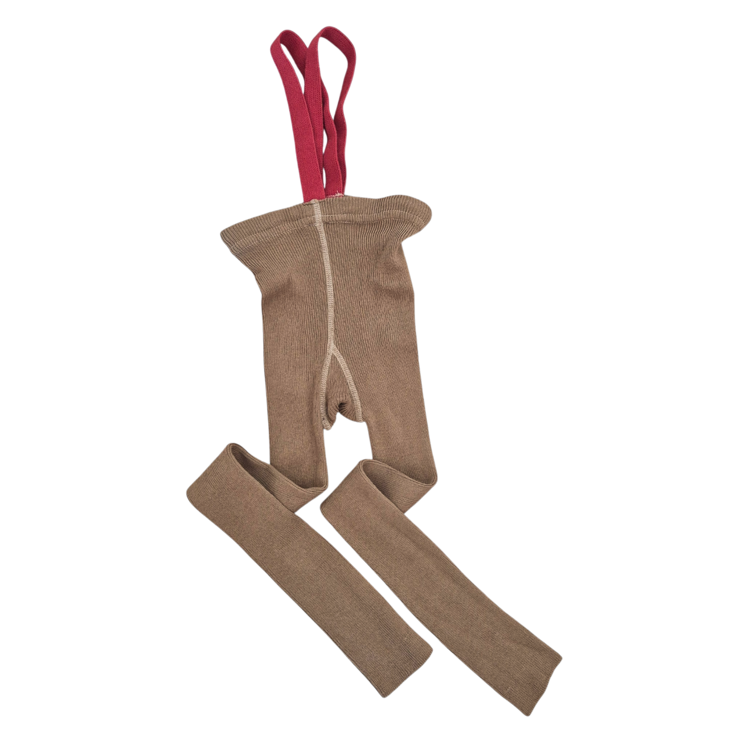 SILLY SILAS Träger-Strumpfhose ohne Füße braun rot 92/98