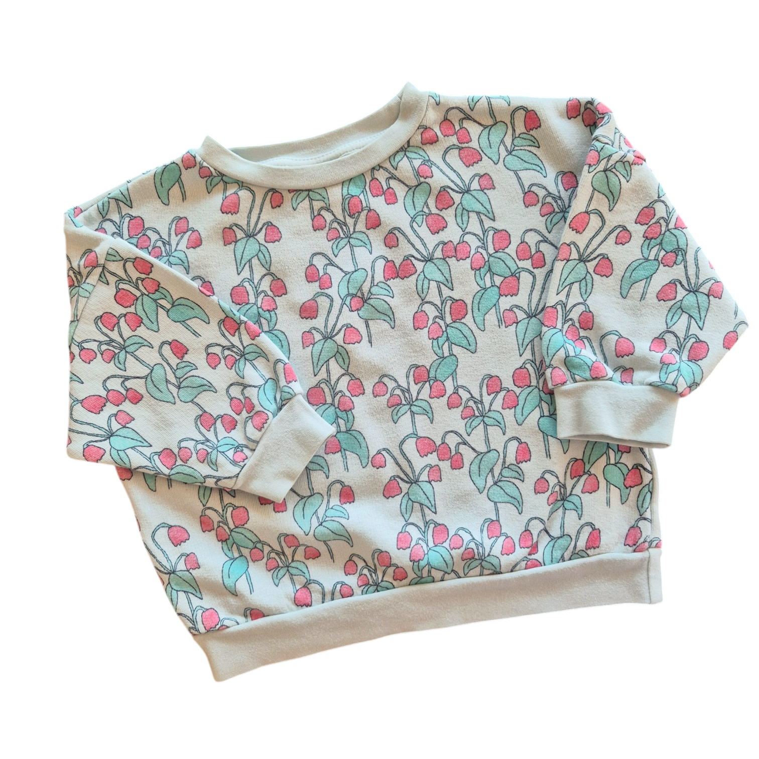 THE CAMPAMENTO Pullover mint pinke Blumen 92