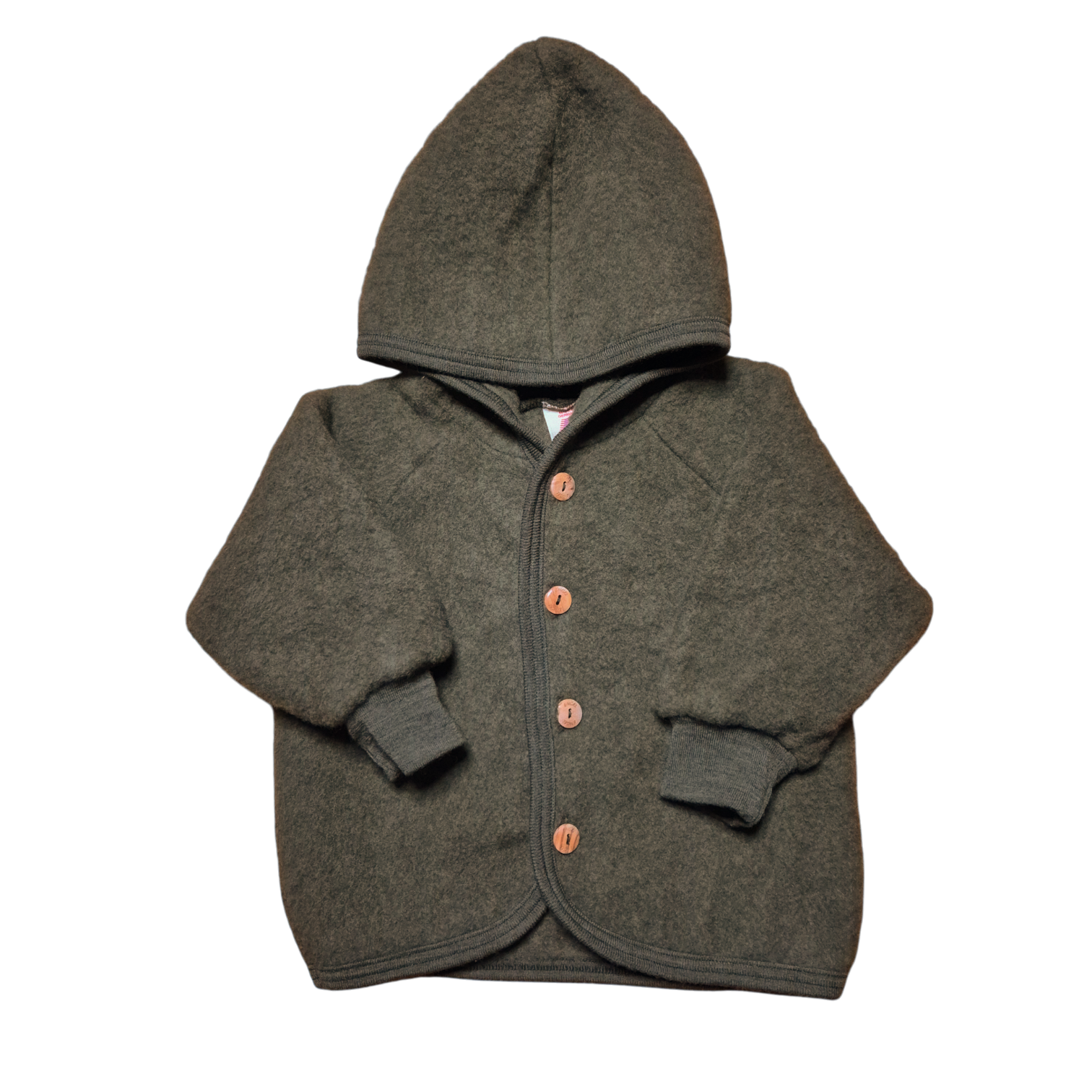 ENGEL Wollfleece-Jacke grün 62/68