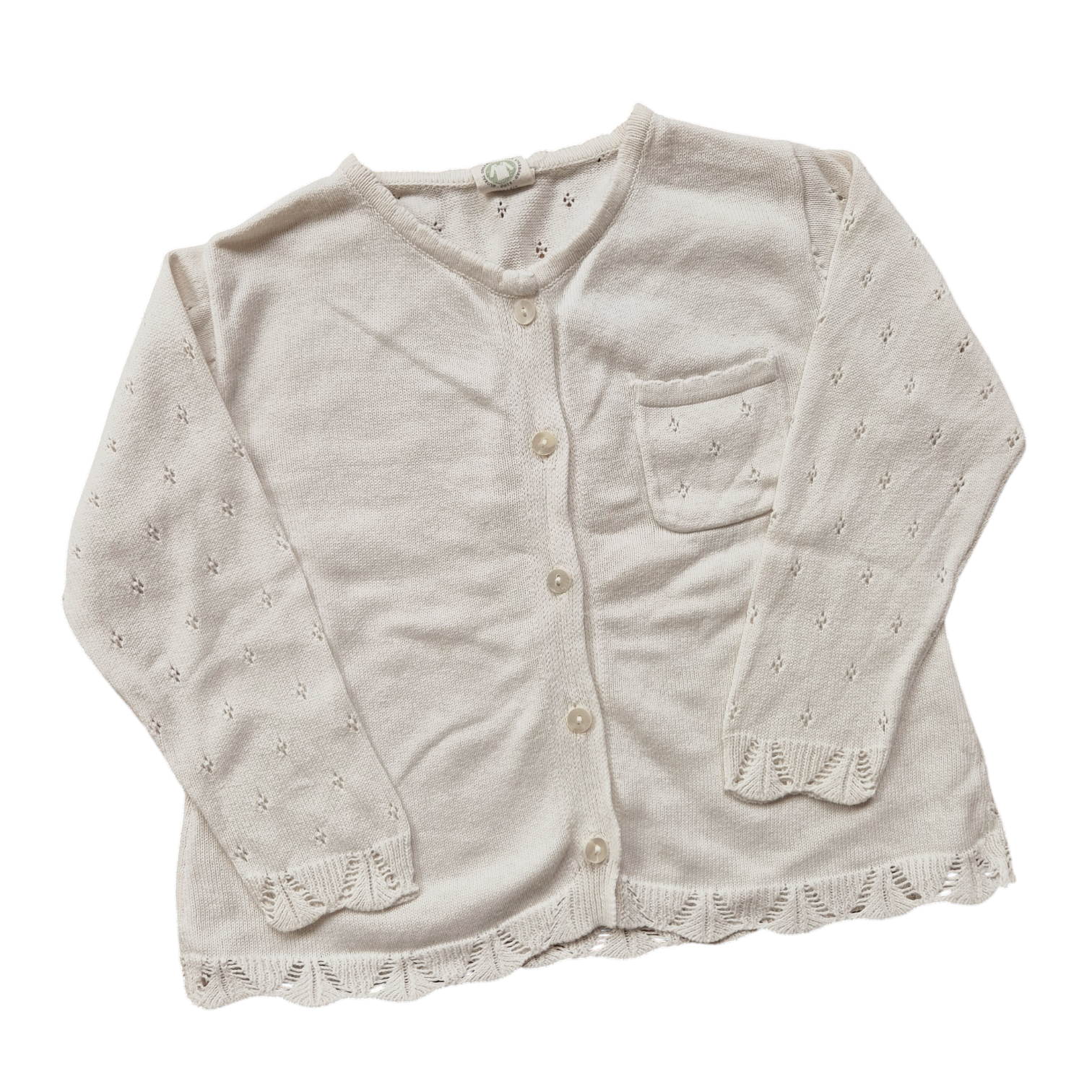 ALANA Cardigan creme Lochmuster 92