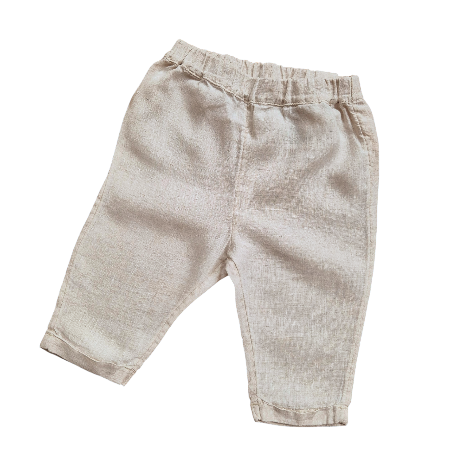 H&M leichte Hose beige Leinen 68