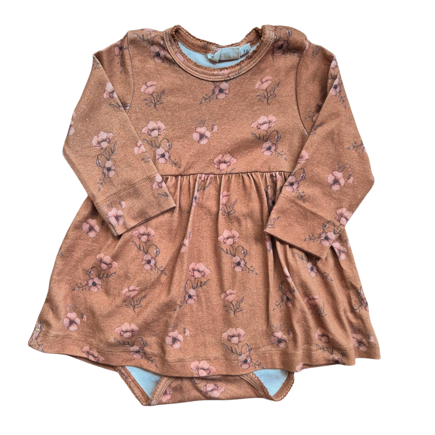 LIL`ATELIER Body-Kleid braun Blumen 68
