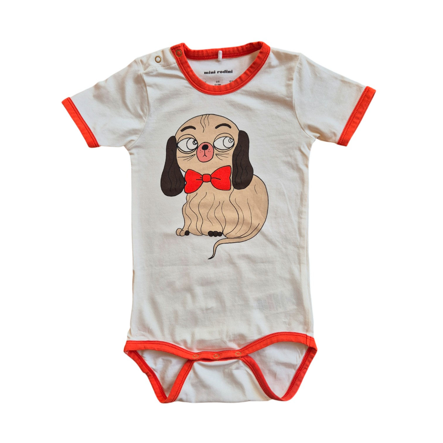 MINI RODINI Body creme rot Hund 86