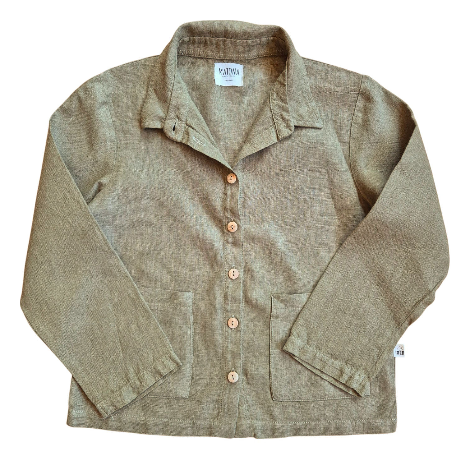 MATONA Leinenhemd olive 140