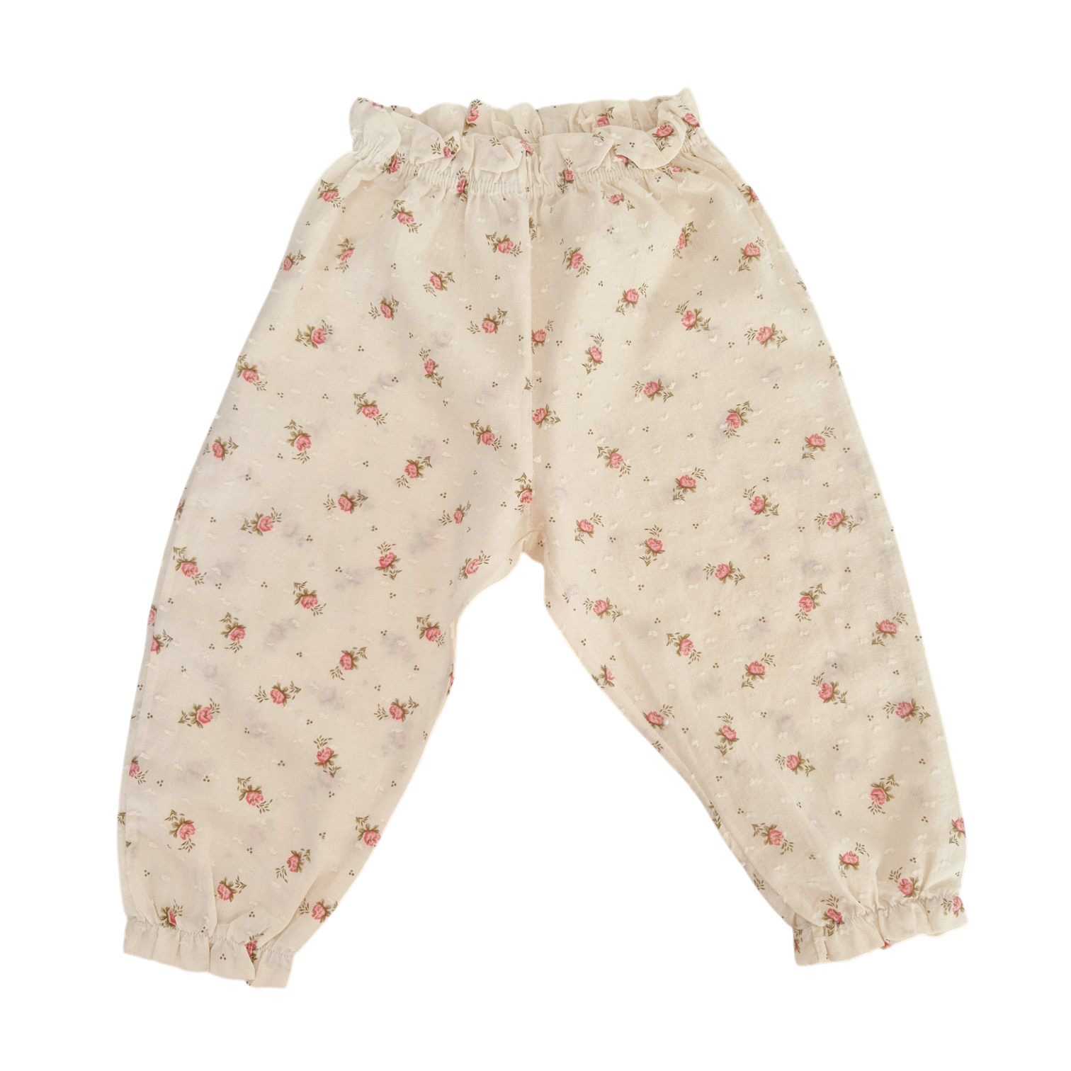 AOSTA leichte Hose creme Blumen 92/98