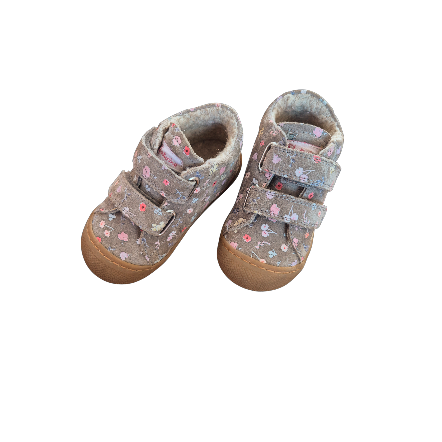 NATURINO Sneaker grau geblümt gefüttert 20