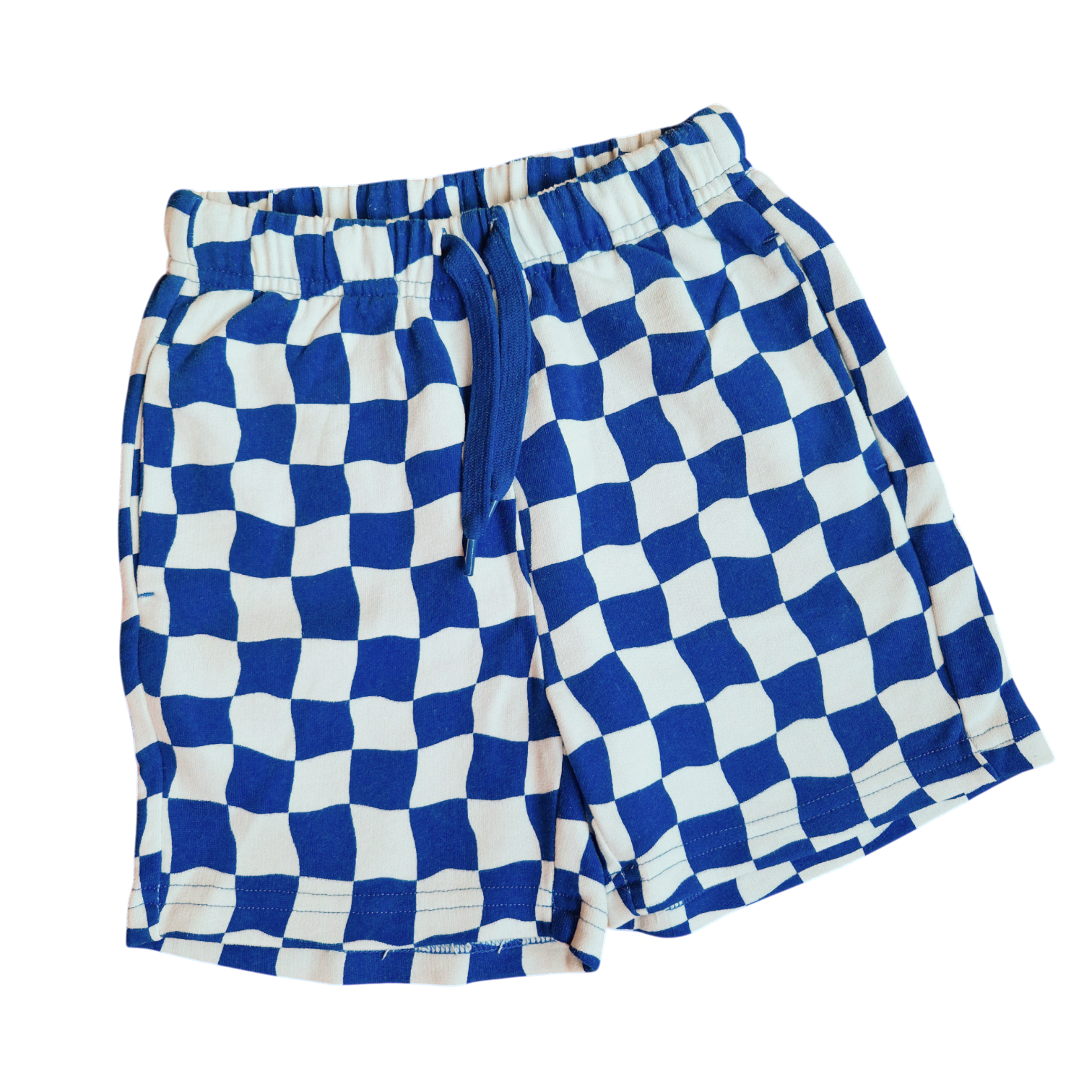FRED´S WORLD Shorts weiß blau kariert 116