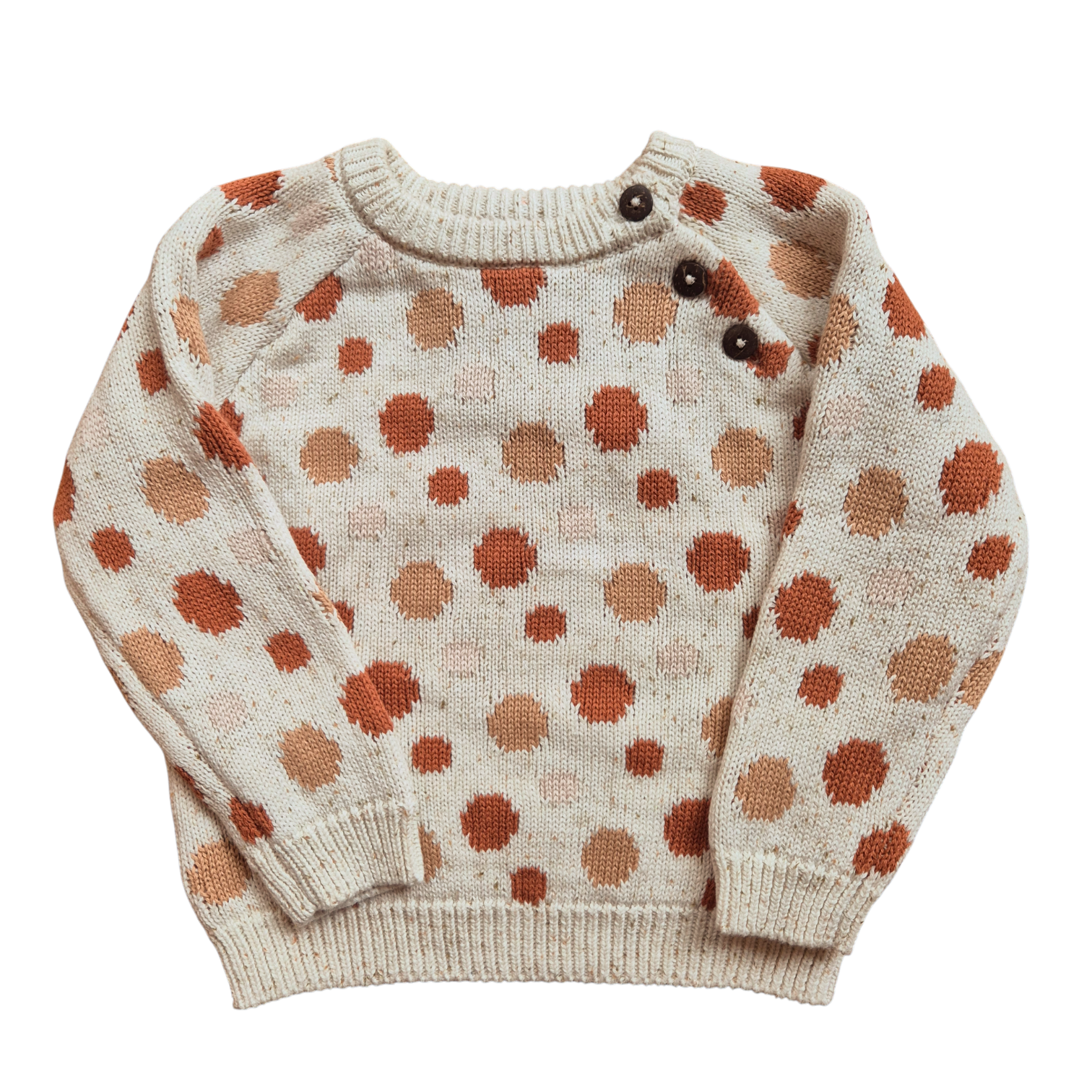 ALANA Pullover beige getupft 74