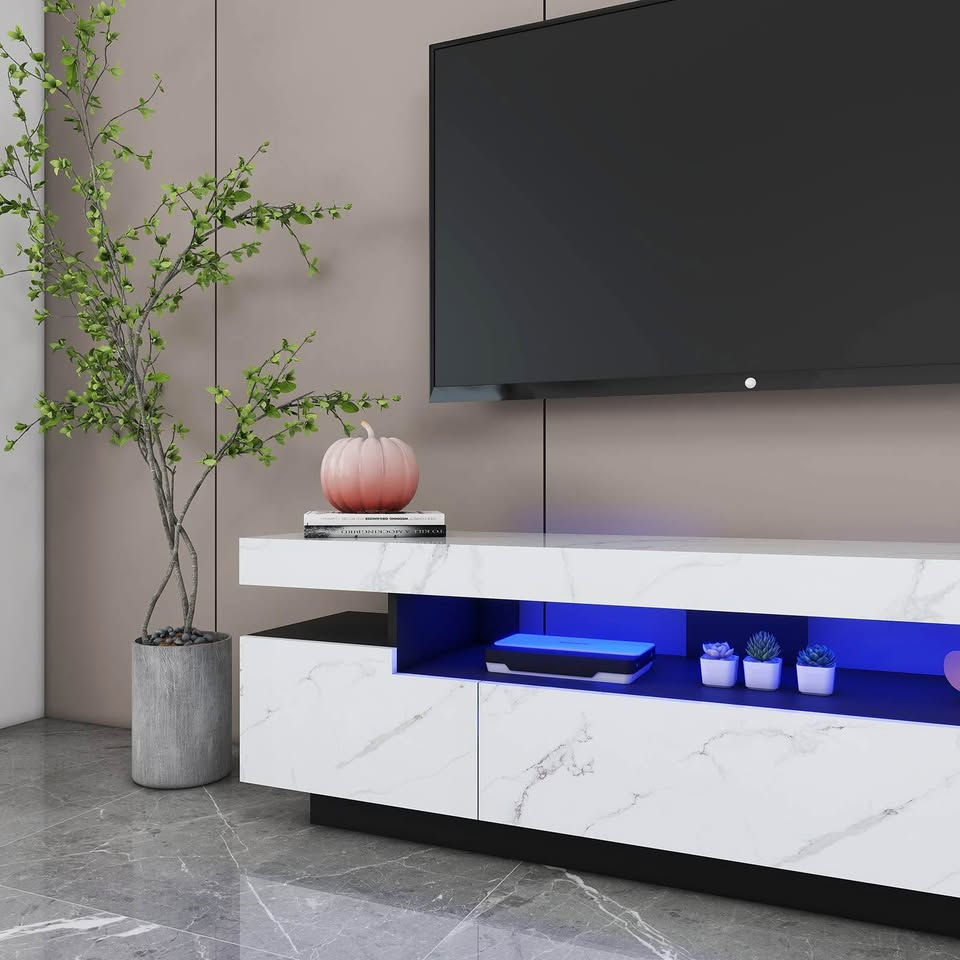 Thumbnail: TV Stand Marble with LED Light