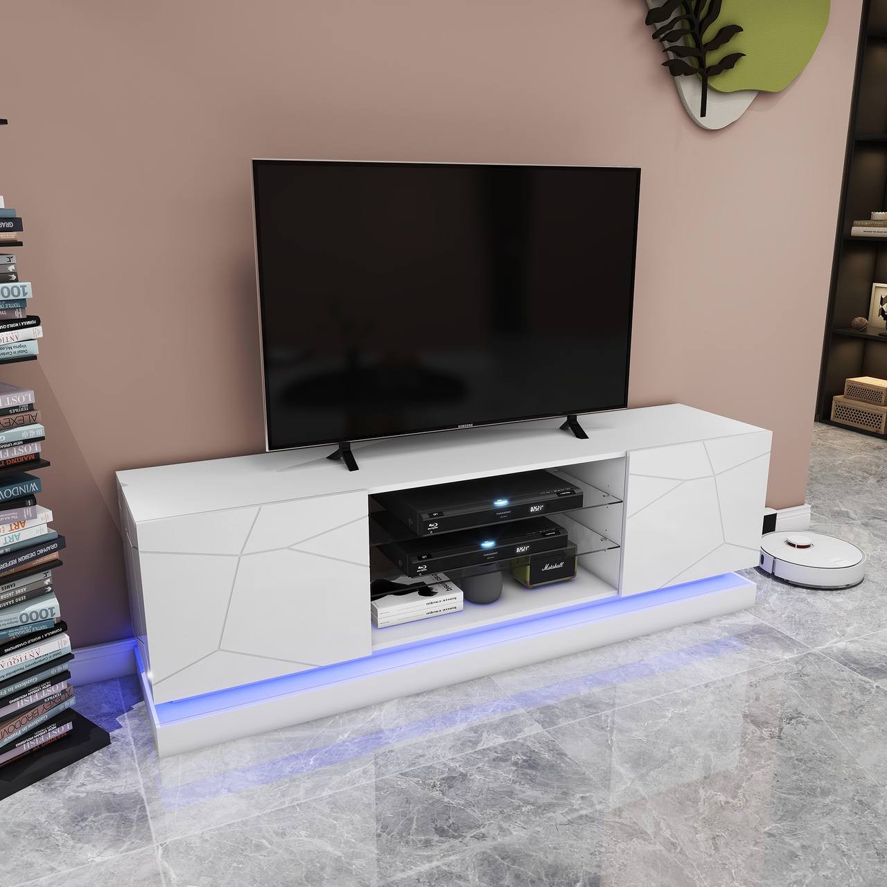 NEW MODERN DESIGN HIGH GLOSS LED TV STAND