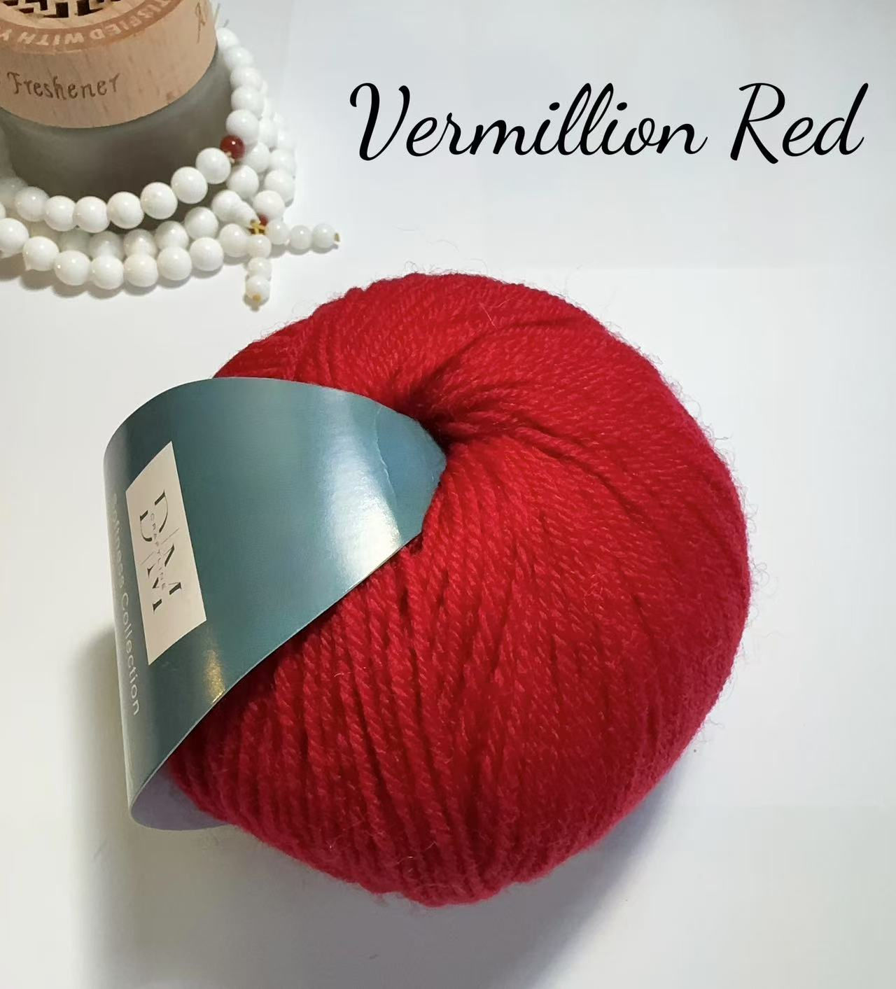 Pure Merino Wool - Vermillion Red